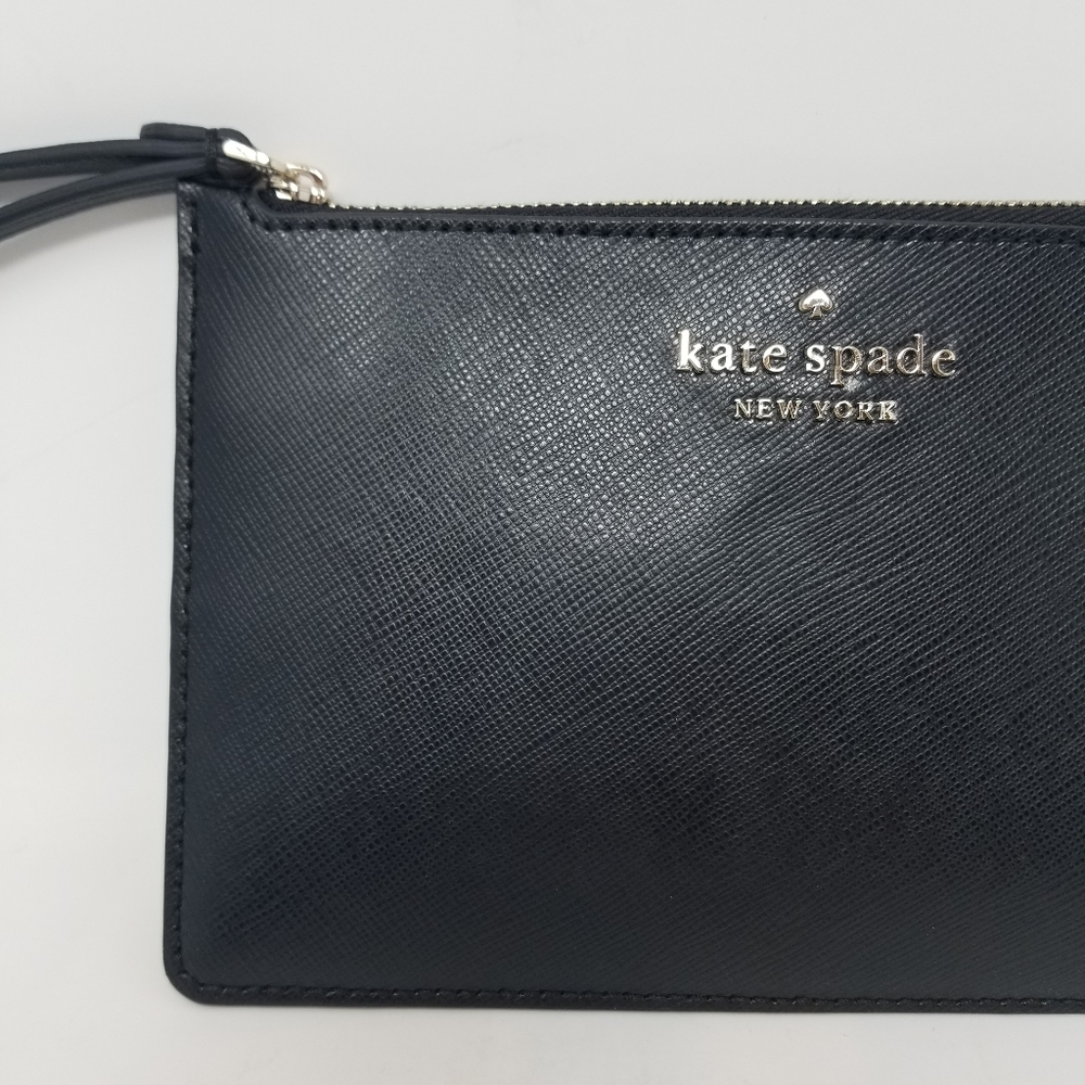 Kate Spade NEW Black Zip Wristlet Fits Phone - Picture 12 of 13